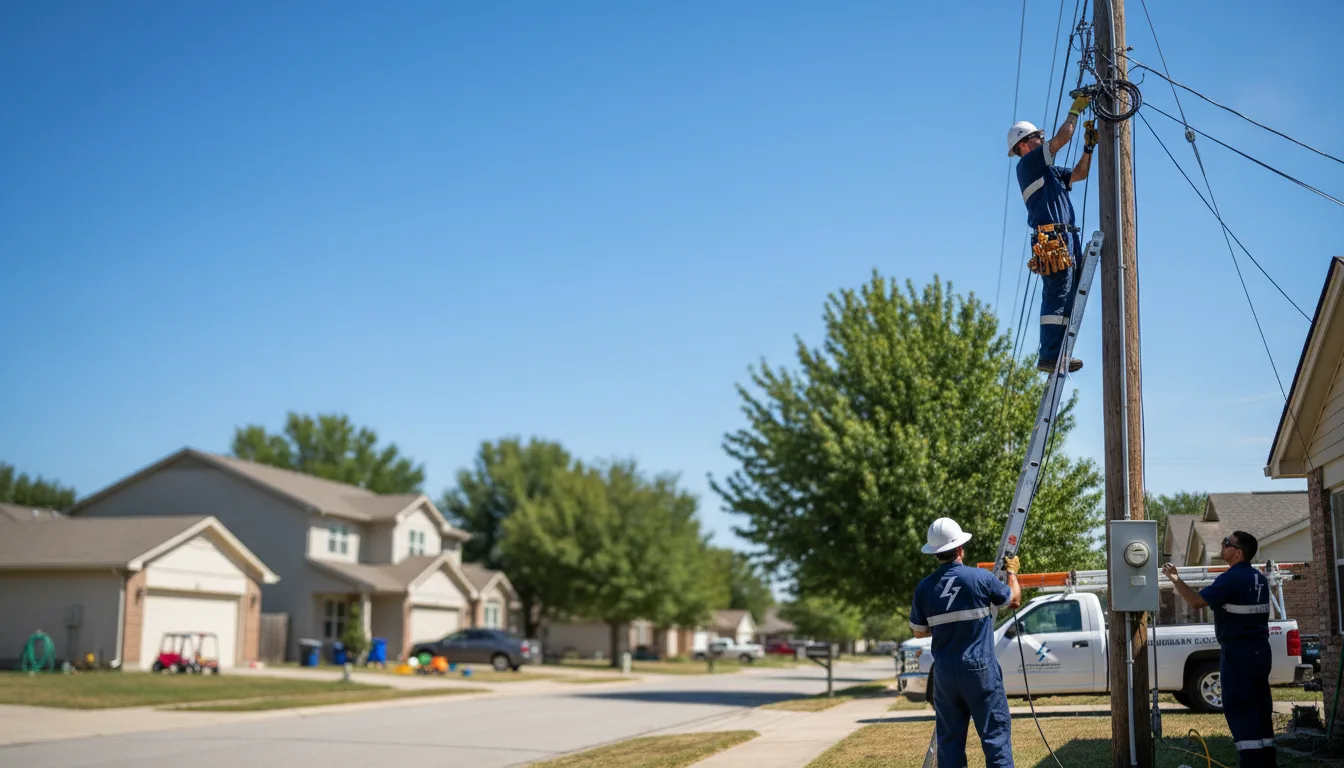 Residential electrician providing installation services in Manville, WY